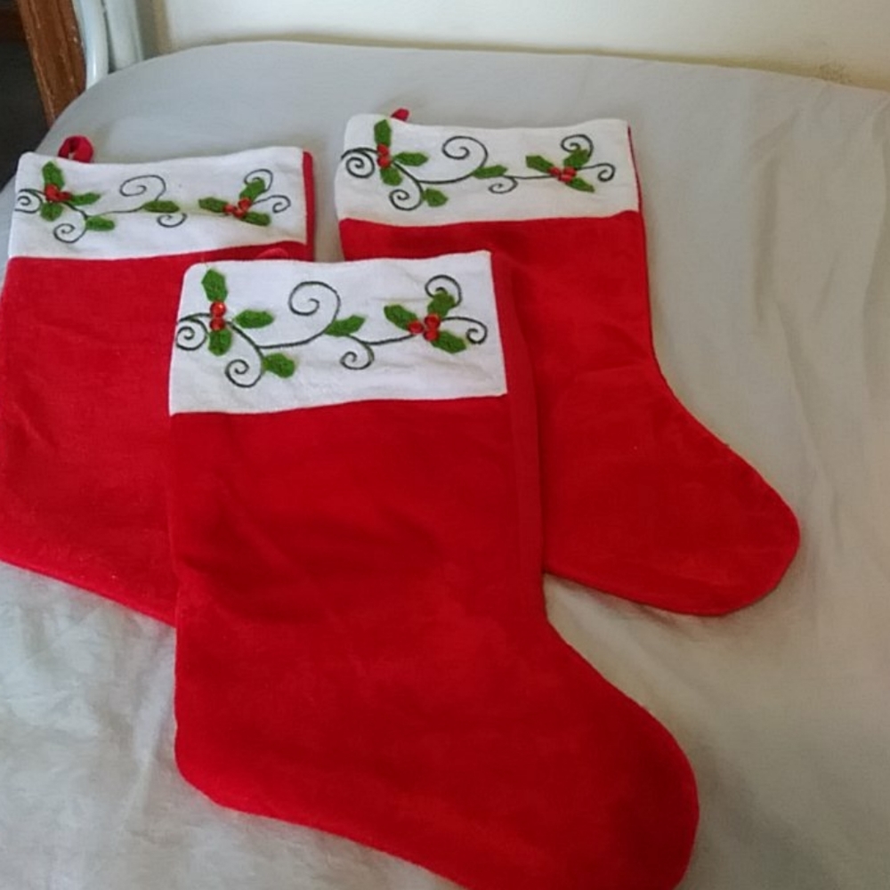 Fancy rhinestone Christmas stockings